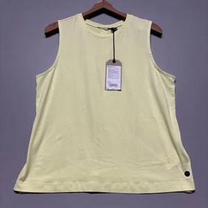 PrAna Tank Top Womens Large Yellow Sleeveless Organic Cotton Blend Active Yoga - Picture 1 of 8