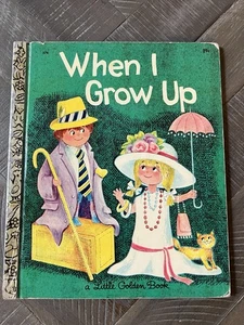 1968 Little Golden Book #578 When I Grow Up 29c 1st Edition “A” Printing - Imagen 1 de 12