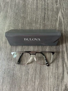 Anteojos Bulova, solo monturas, Hoodsport negro 55-17-145 marcos de metal con estuche - Imagen 1 de 9