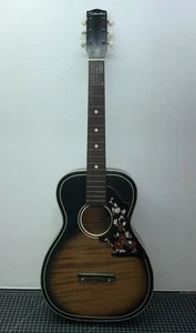 Silvertone F-64 Black Sunburst Acoustic Parlor Guitar - Picture 1 of 24