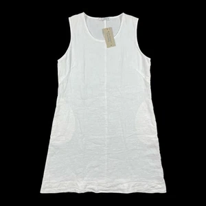 Cut Loose Dress 100% Linen Womens Medium White Sleeveless Tank NEW WITH TAGS!!! - Picture 1 of 11