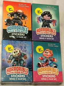 Lot x4 Horrible Kids Sticker Cards Series 1-3, 4, 5, 6 Base Boxes Pingitore GPK - Picture 1 of 11