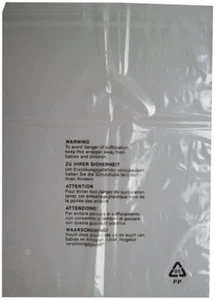 CLEAR SELF ADHESIVE PLASTIC GARMENT CLOTHING DISPLAY BAGS 100% DEGRADABLE BAGS - Picture 1 of 3