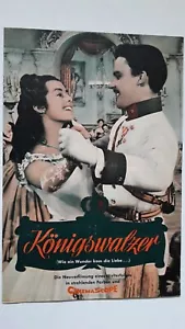 Königswalzer Ankündigungsflyer Werbe-Faltzettel von 1955 - Marianne Koch... - Imagen 1 de 3