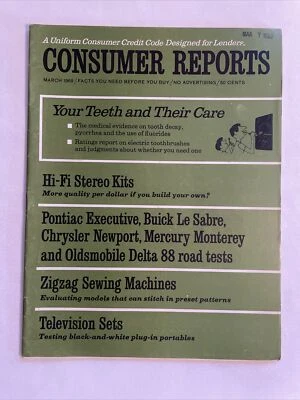 1969 March CONSUMER REPORTS Magazine, Hi-Fi Stereo Kits, Sewing Machines (MH274) - Image 1 of 3