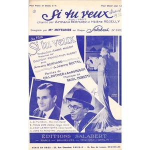 SI TU VEUX Fox trot Paroles Ch. POTHIER et André HUGON Musique Raoul MORETTI 193 - Picture 1 of 1