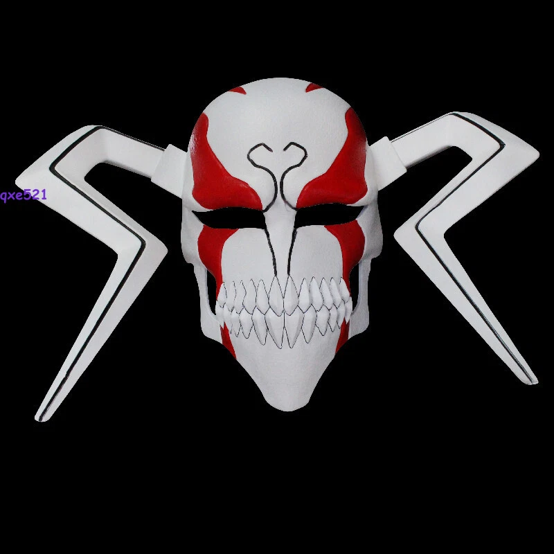 Casco de anime 1:1 blanqueador Kurosaki Ichigo Tensa Bankai utilería máscaras cosplay casco Foto 1 de 4