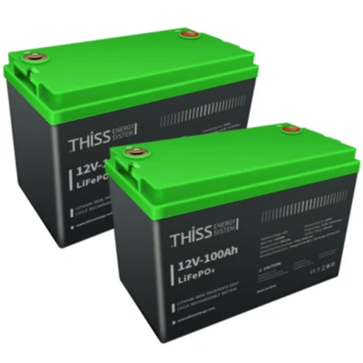 2X 12V 7Ah/100Ah LiFePO4 Deep Cycle Lithium Battery for RV System Marine LOT NEW - Image 1 of 4