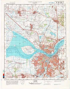 Mapa topográfico militar soviético ruso - AALBORG (Dinamarca), 1:50 000, REIMPRESO - Imagen 1 de 5