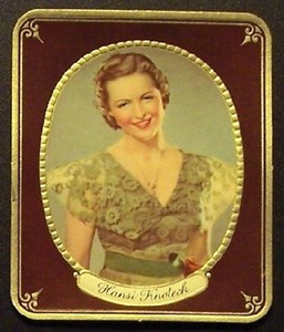 #5 Hansi Knoteck 1937 Garbaty Passion Film Favorites Embossed Cigarette Card