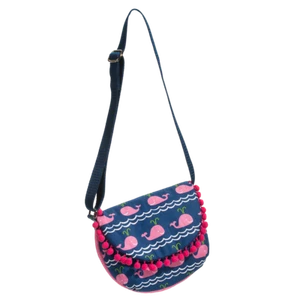 DOUGLAS Cuddle Toys Pink Whale Crossbody Bag - 7247 NEW - Picture 1 of 1