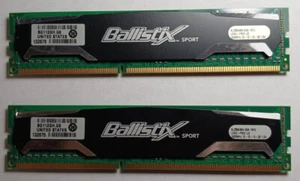CRUCIAL 4GB kit 2x2GB DDR3 1600mhz DIMM BL25664BA160A.16FG RAM 240pin - Picture 1 of 2