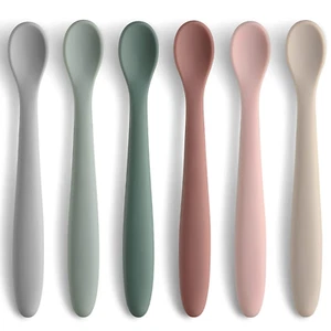 6-Piece Silicone Baby Feeding Spoons Infant Spoons Dishwasher & Boil-Proof - Picture 1 of 11