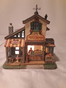 Lemax Pete's Popcorn Place Lighted Christmas Village House. - Picture 1 of 4