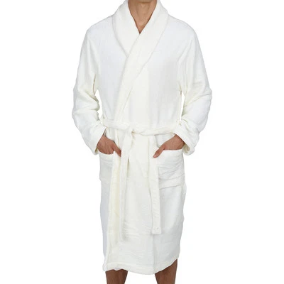 Bata para hombre - Albornoz coral polar chal - súper suave - ¡VENDEDOR DE EE. UU. ENVÍO RÁPIDO!!! Foto 1 de 4