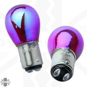 2x Diadem Stop+Tail Bulbs Red PR21/5w BAW15D Oil 12v light lamp brake chrome - Picture 1 of 3
