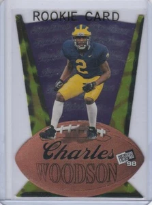 CHARLES WOODSON ROOKIE CARD Die-Cut 1998 INSERT RC Michigan Wolverines Football - Picture 1 of 2