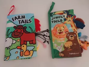 Hahaland Baby First Cloth Book Jungly Tails & Unbranded Farm Tails - Picture 1 of 11