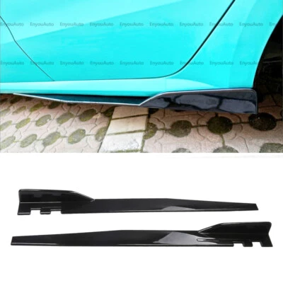 For Volkswagen Golf MK5 MK6 MK7 46" Side Skirt Extension Rocker Panel Black - Image 1 of 4