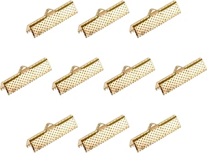 160Pcs Ribbon Crimp Clamp Ends, 25Mm Bookmark Pinch Cord End Clasps for DIY Craf - Picture 1 of 7