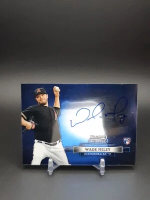 2012 Bowman Sterling Auto Rookie Wade Miley #BSAR-WMI Auto RC - Image 1 of 2