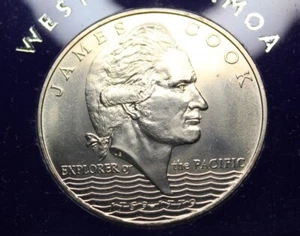 * 1970 WESTERN SAMOA CASED LARGE DOLLAR CAPTAIN JAMES COOK #BDF04 - Bild 1 von 10