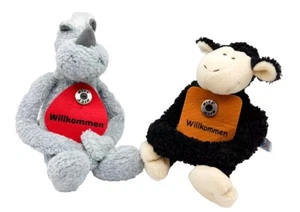 Nici Türwächter Stofftier Nashorn🦊Schaf ca 26cm BitteNichtStören/Willkommen Klo - Bild 1 von 18