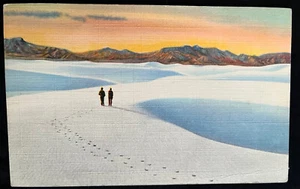 Postal de colección Alamogordo Nuevo México Grandes Arenas Blancas Monumento Nacional c1930 - Imagen 1 de 2