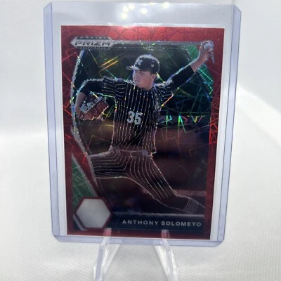 2021 Panini Prizm Draft Picks Red Velocity Prizm Anthony Solometo #PDP37 - Image 1 of 2