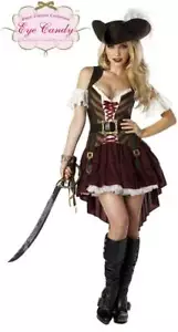 California Costume Sexy Swashbuckler Adult Women Pirate halloween outfit 01164 - Picture 1 of 2