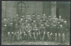 Germany c.1914 German Troops Pose for Portrait in Frankfurt Before Deployment - Picture 1 of 2