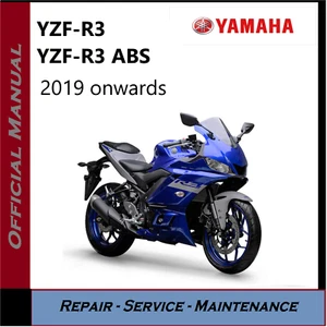 Yamaha YZF-R3 YZF R3 YZFR3 ABS Workshop Service Repair Manual 2019 onward on CD - Picture 1 of 1