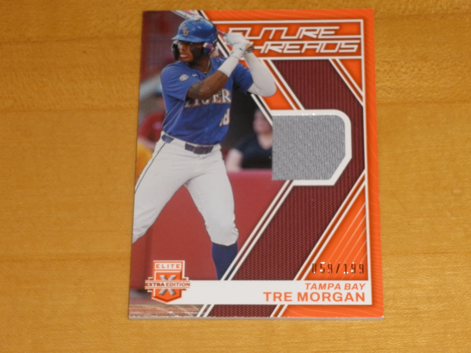 2023 Elite Extra Edition Future Threads Orange Jersey #TM Tre Morgan 059/199 RC