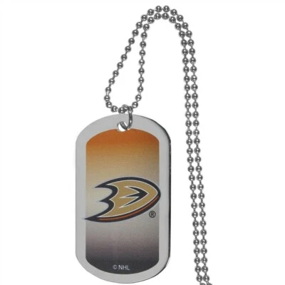 Anaheim Ducks Dog Tag Necklace NHL Fan Neck Ball Chain Hockey Sports Fan Team - Image 1 of 4
