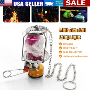 USA Outdoor Camping Gas Lantern Piezo Ignition Portable Mini Gas Tent Lamp Light - Picture 1 of 9
