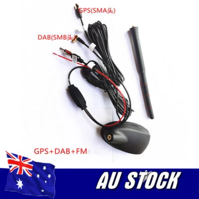 Car Stereo Radio Amplifier Antenna Roof Mount Aerials GPS & DAB & FM/AM Antenna - image 1 of 4