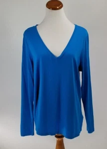 Boden Gr. XL Extra Large V-Ausschnitt T-Shirt Oberteil hell türkis Langarm - Bild 1 von 4