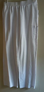 HOT COTTON ELASTIC WAIST COTTON WHITE PANTS SIZE M NWOT - Picture 1 of 2