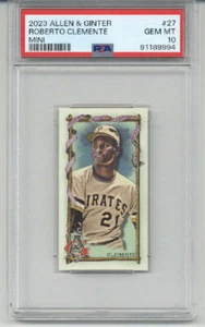2023 Topps Allen & Ginter Mini Roberto Clemente Card Pirates PSA 10 LOW POP 15 - Bild 1 von 2