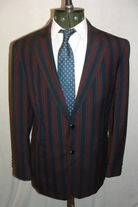 Retro Brook Taverner boating regatta style striped blazer jacket - Picture 1 of 5