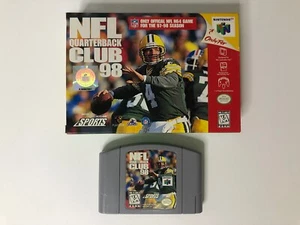 NFL Quarterback Club 98 Video Game NINTENDO 64 N64 with box AUTHENTIC - Picture 1 of 6