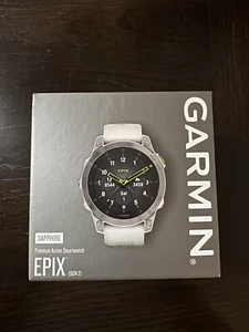 Garmin epix Gen 2 Premium Active Smartwatch Sapphire Edition White Titanium NEW - Picture 1 of 9