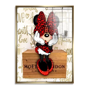 Pop Art Acrylglas Bild Minnie Maus Lifestyle Comic Disney Wandbild Kunst Deko - Bild 1 von 13