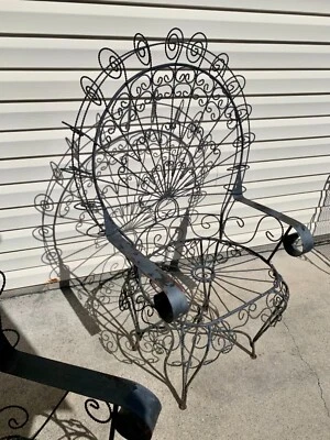 vintage iron peacock chairs - Image 1 of 2