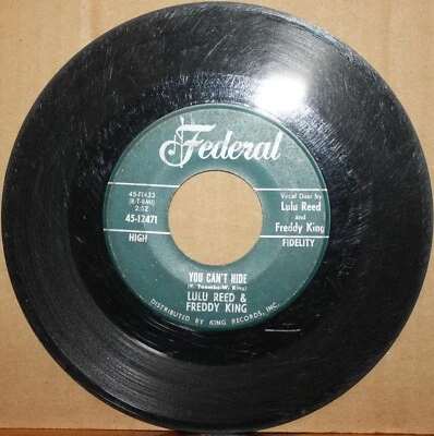 LULU REED / FREDDY KING Watch Over Me *YOU CAN'T HIDE* Soul R&B 45 FEDERAL 12471 - Image 1 of 2