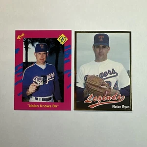 Nolan Ryan Lot ~ 1990 Classic T-26 ‘Nolan Knows Bo (Jackson)’ & Legends Magazine - Picture 1 of 22