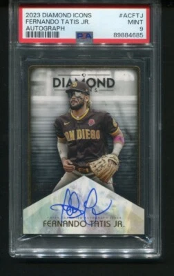 2023 Topps Diamond Icons Fernando Tatis Auto #ACFTJ 07/25 PSA 9 - Image 1 of 2