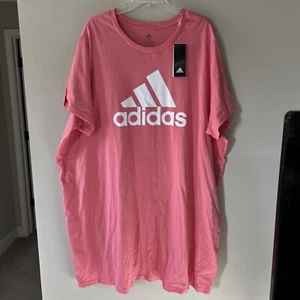 NWT ADIDAS💙 PLUS SIZE 4X 💙WMNS SPORTSWEAR 💙T-SHIRT Pink DRESS - Picture 1 of 7