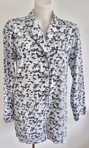 Camisa Mono STELLA McCARTNEY Botón Delantero Azul Estampado Floral Seda Talla S-M-L - Imagen 1 de 15