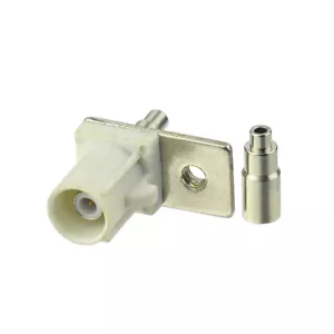 Antenna connector Fakra Plug Flange white 1.13mm cable for Radio With Phantom - Picture 1 of 3